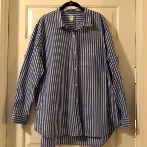 striped button down shirt blouse from Gap